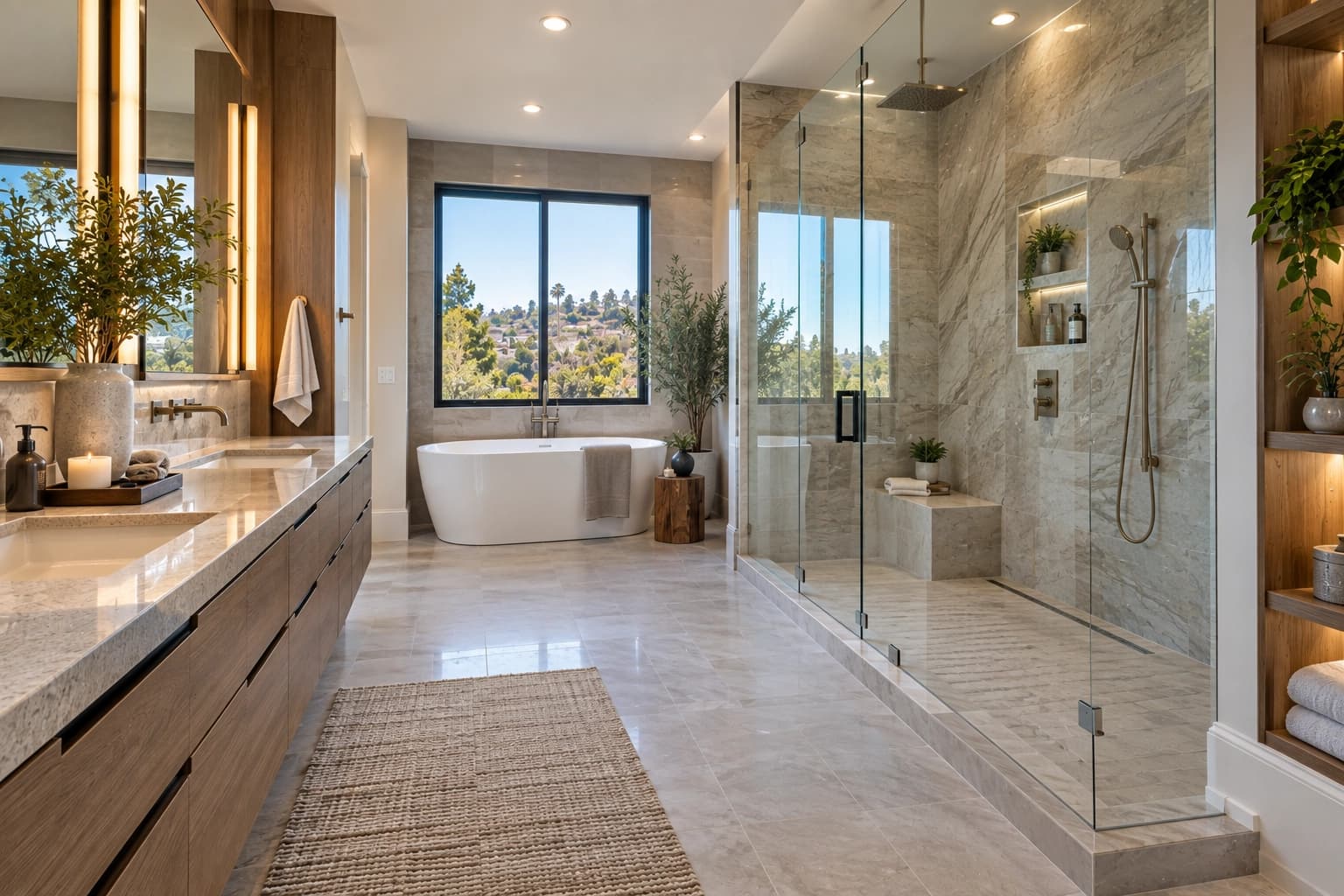 Professionally planned luxury bathroom remodel in Los Angeles