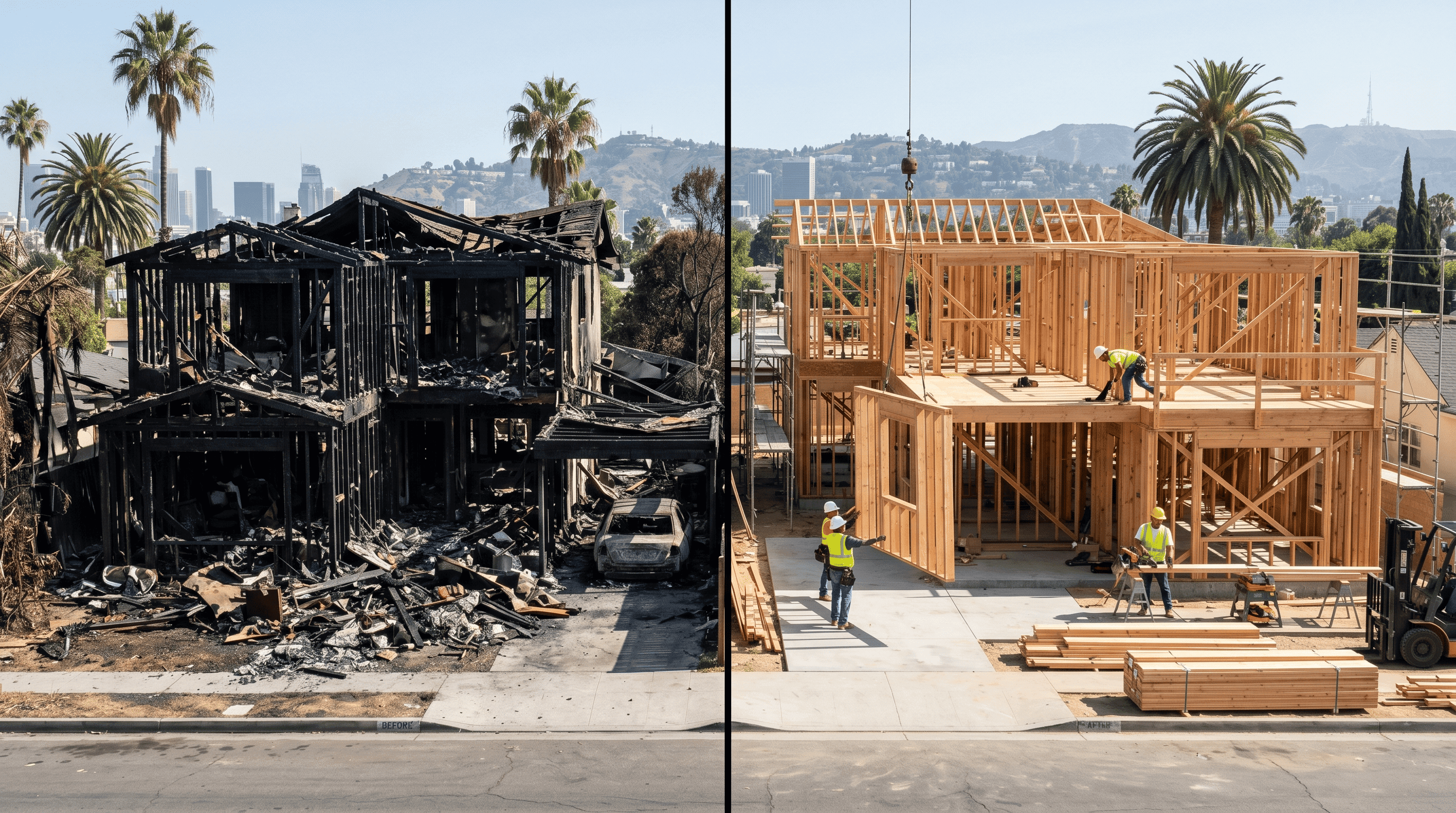 Fire Damaged Home Reconstruction