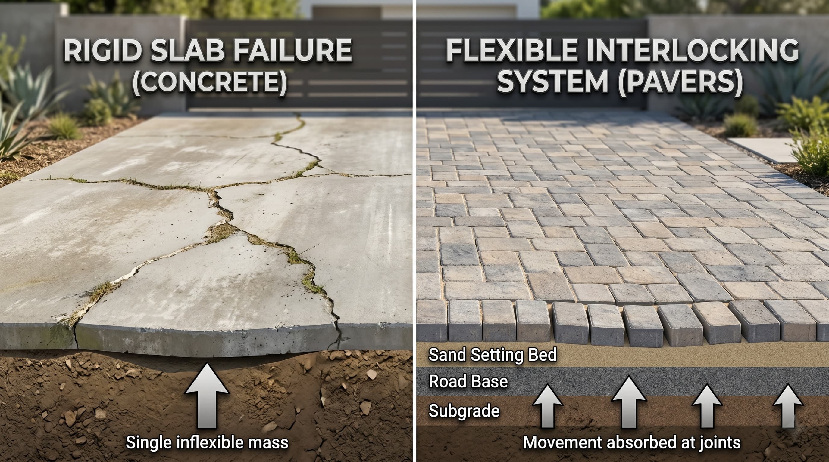 Head-to-Head Comparison of Pavers vs Concrete