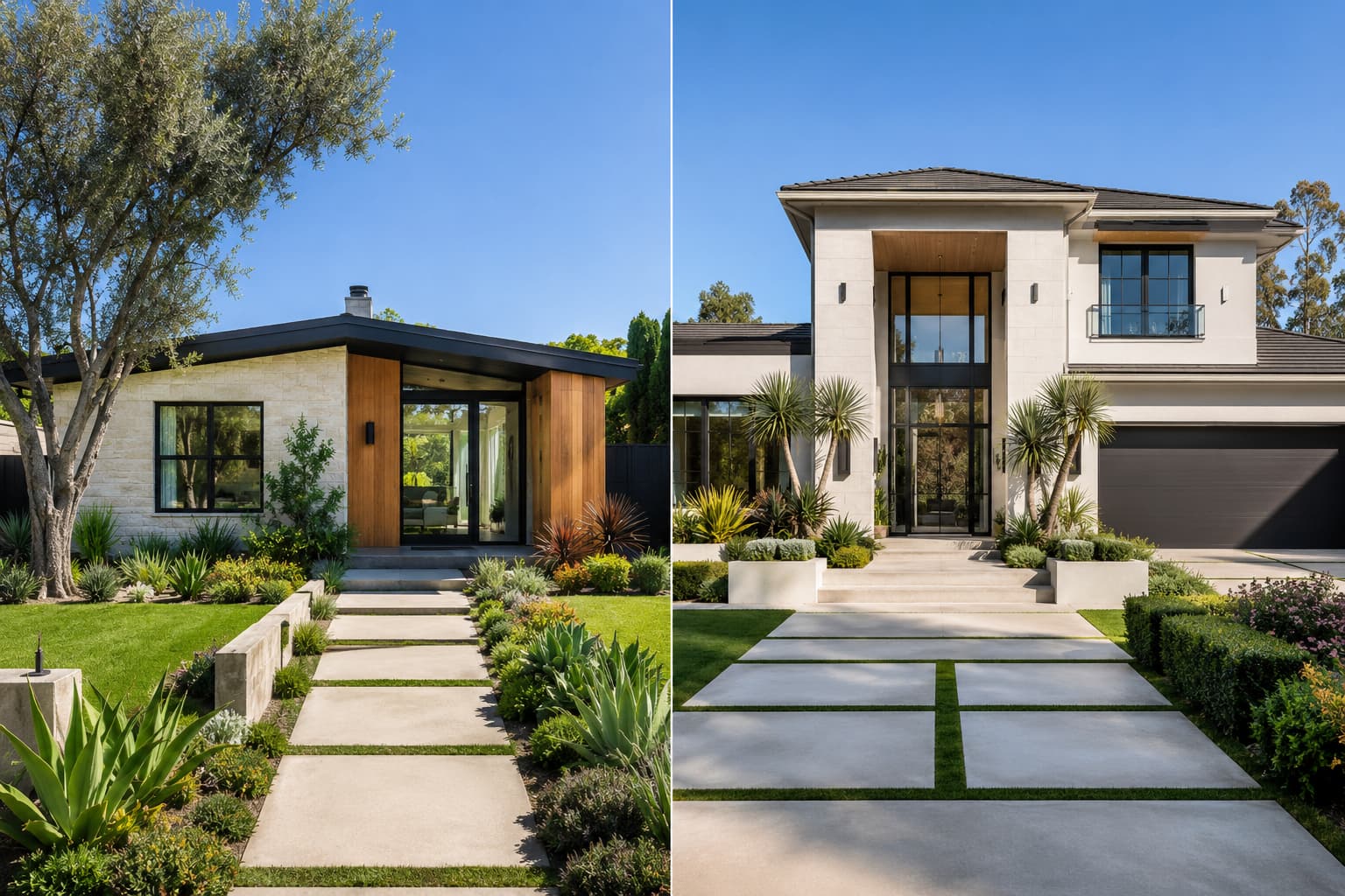 Luxury remodeled home compared with a new home in Los Angeles.