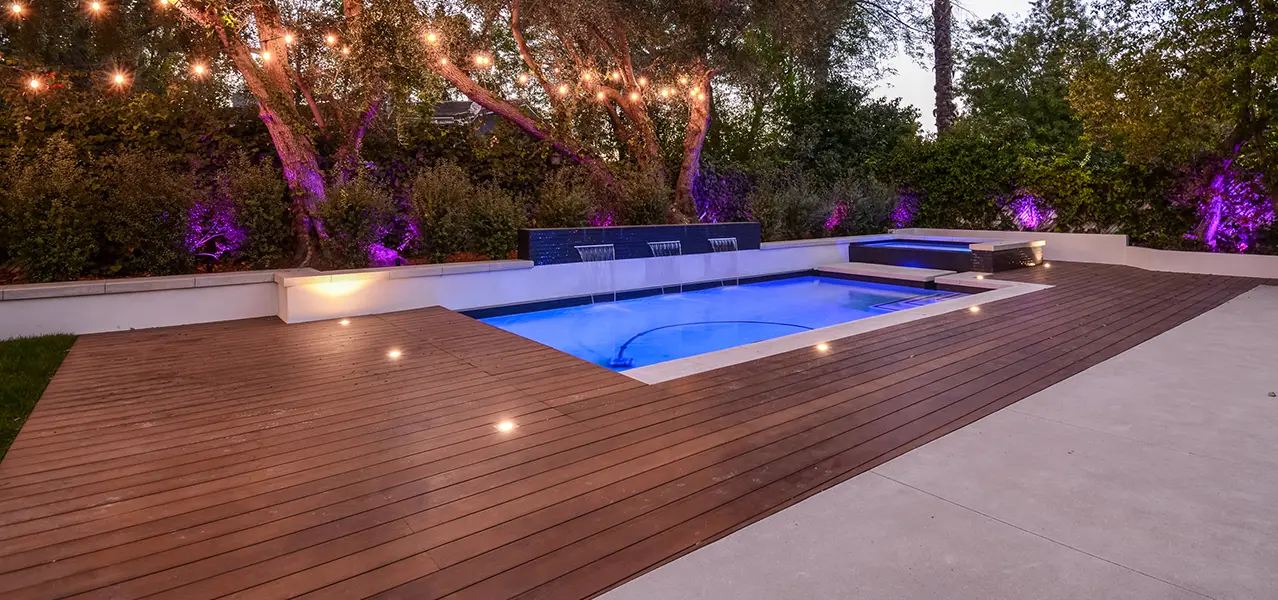 woodlandhills exterior renovation pool jacuzzi outdoor backyard patio deck concrete 1 - Projects