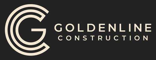 Golden line logo: contact