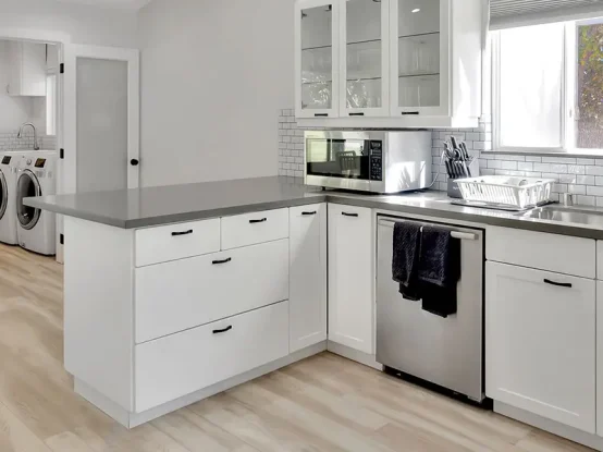 L-shaped kitchen remodel west hills